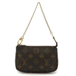 LOUIS VUITTON Brown Monogram Pochette Mini Bag